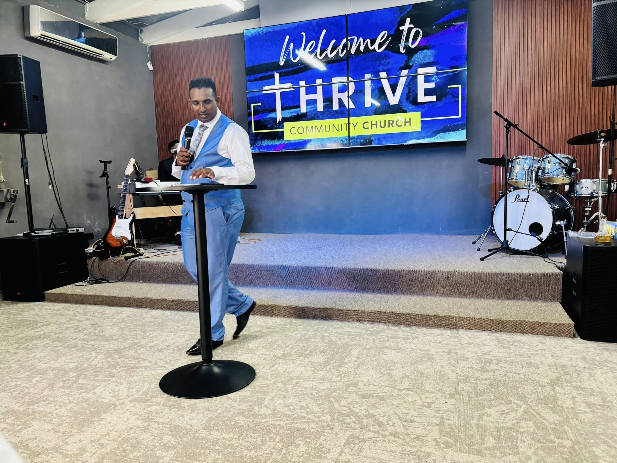Pastor preaching Thrive Community Church Pietermaritzburg